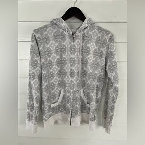 Grey/White Patterned Lightweight Woolrich Hoodie